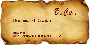 Buchwald Csaba névjegykártya