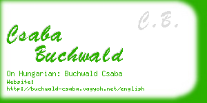 csaba buchwald business card